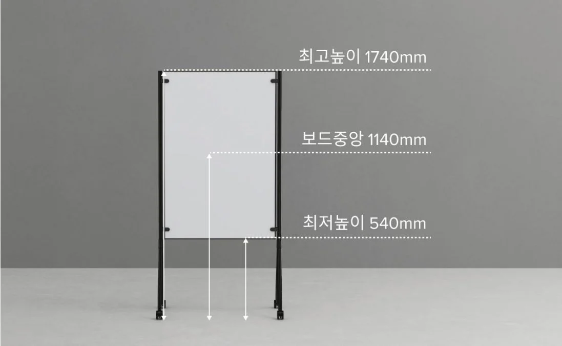 화이트보드 이동형 (펠트수납함) 상세설명