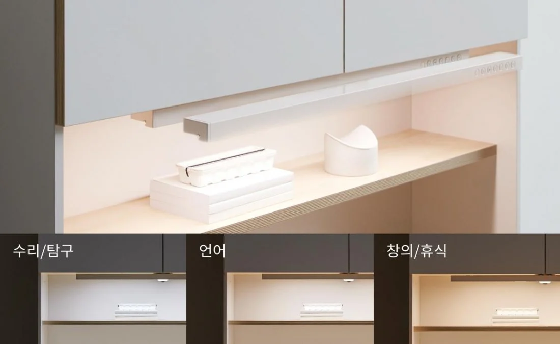 책상세트 (조명,상부도어) 상세설명