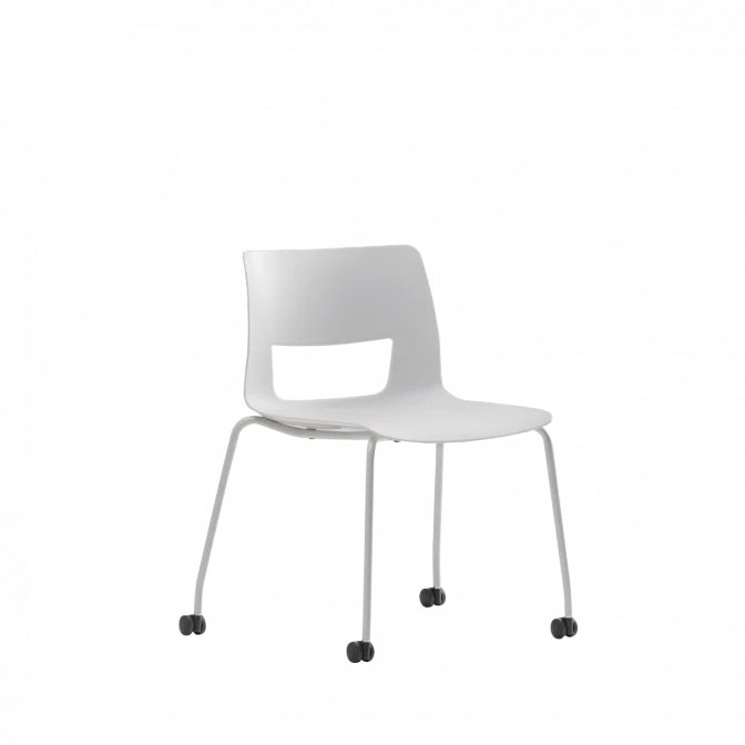 버튼 캐스터 화이트