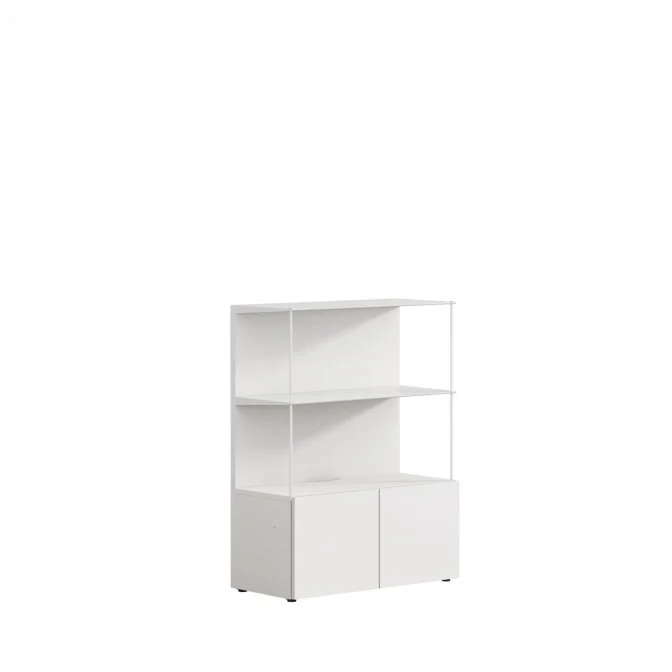 H1070 3단 철제선반장 (1단도어,조명)